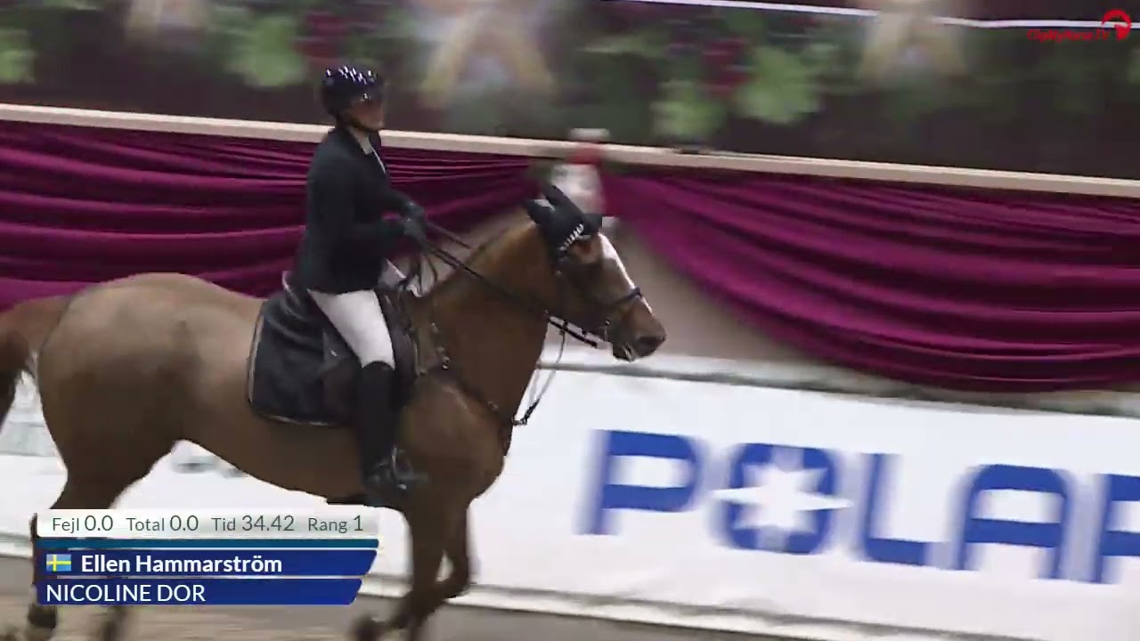 Ellen Hammarström och Nicoline D’Or wing the jumpoff 140 cm in Danish Christmas Show Dec 10 2023.