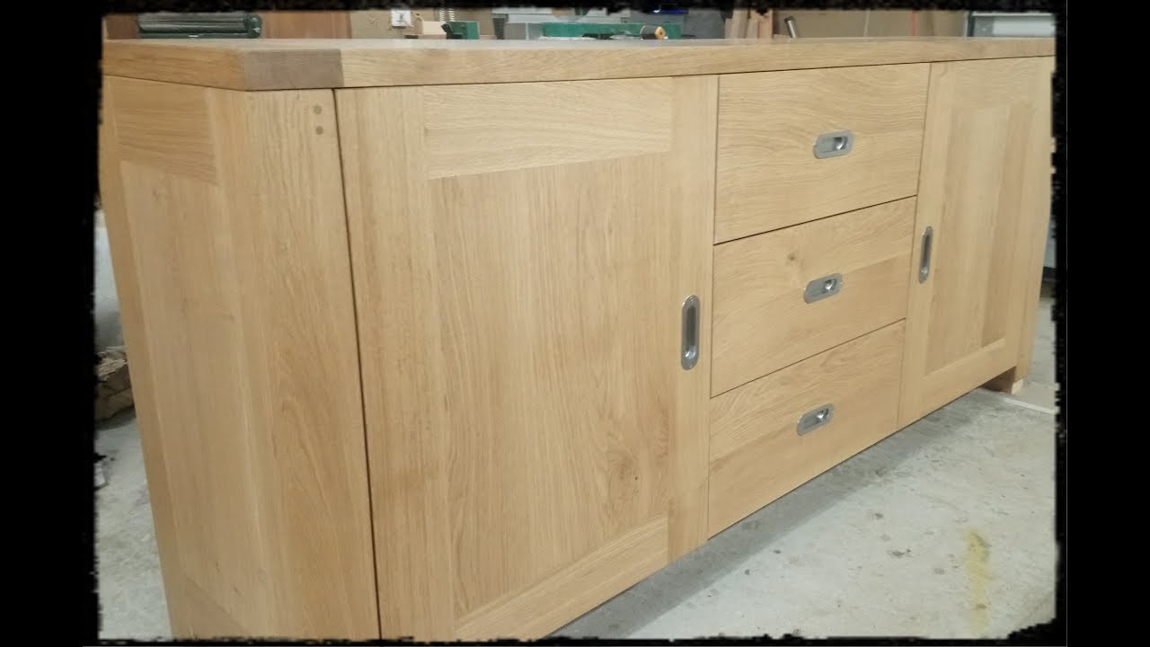 Fabrication bahut chêne enfilade