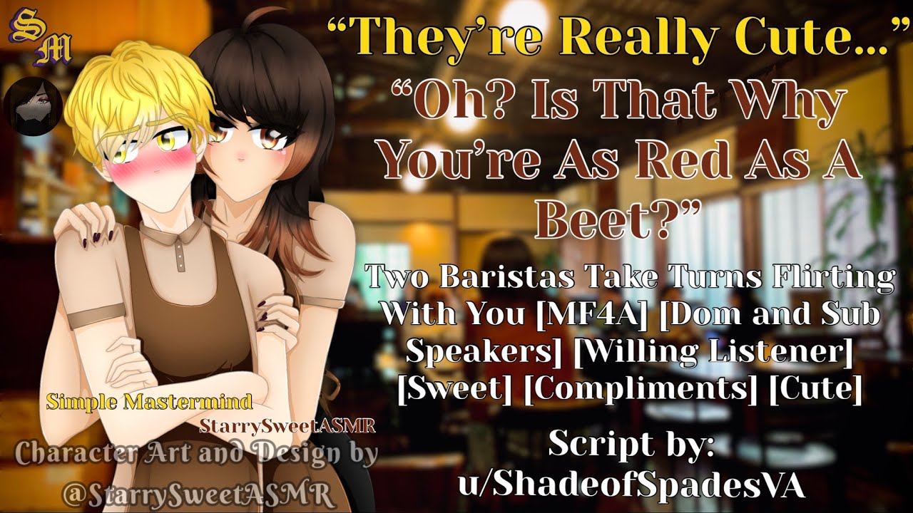 Two Baristas Take Turns Flirting With You [MF4A] [Dom and Sub Speakers] (Collab w/ @StarrySweetASMR)