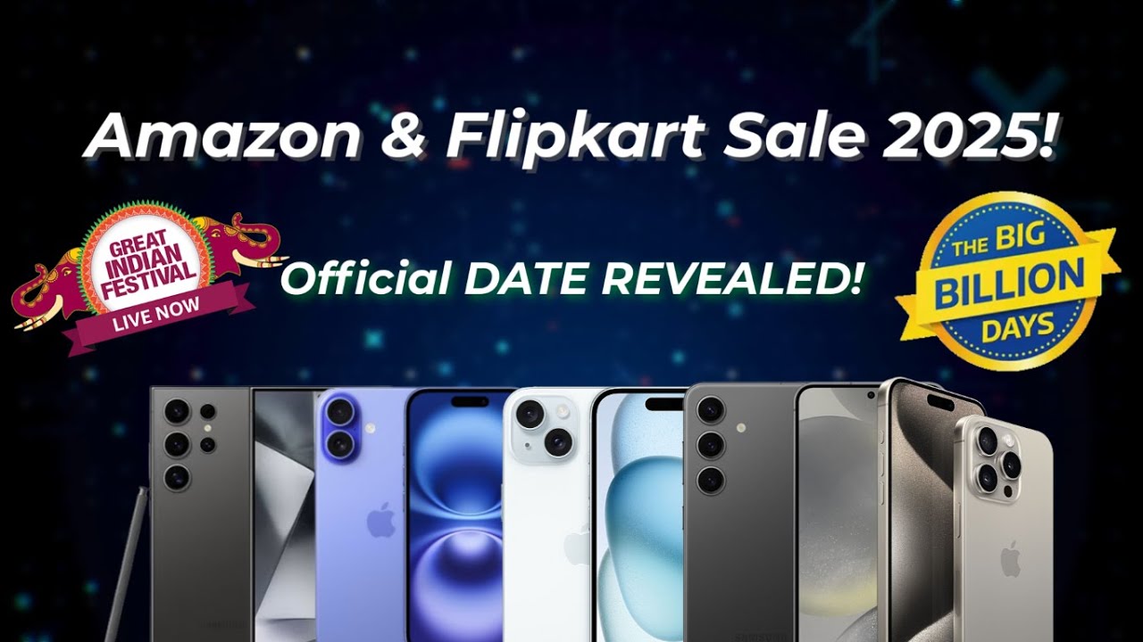 Amazon Great Indian Festival Sale official Date Revealed! Flipkart Big Billion Days Sale 2025!