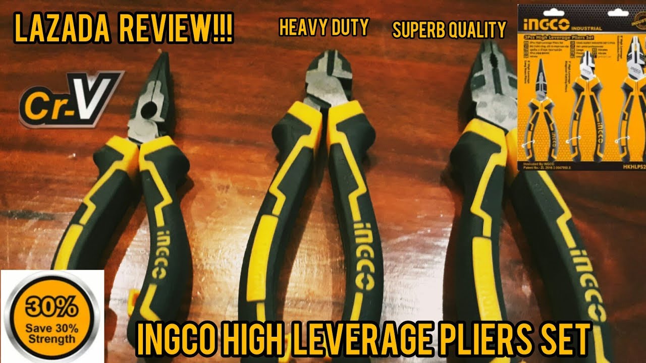 Ingco High Leverage Pliers Set - Lazada Review no. 3
