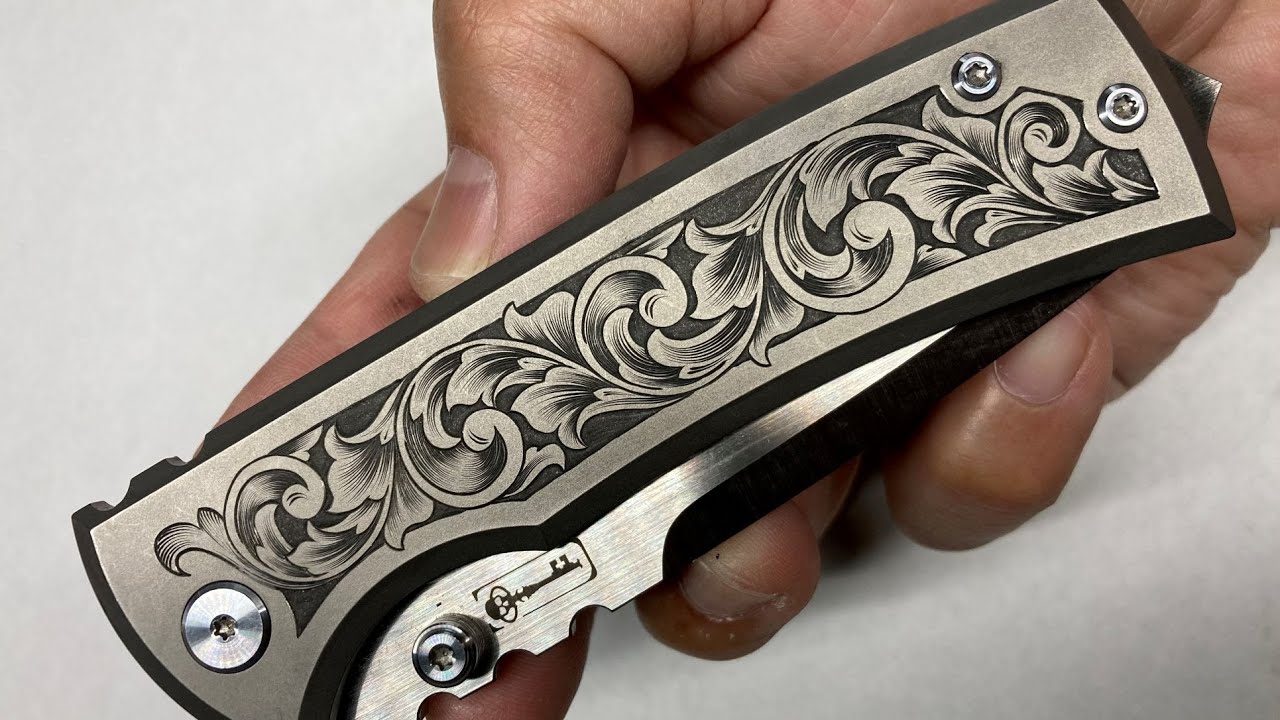 Hand engraving a Chaves Knife