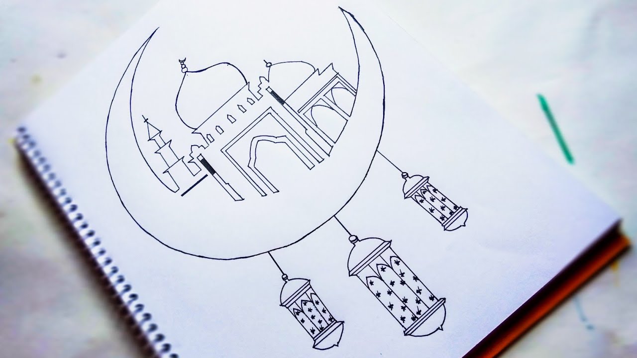 Ramadan Art | Mosque Drawing | Farjana Drawing Academy | Pencil | Pencil Sketch