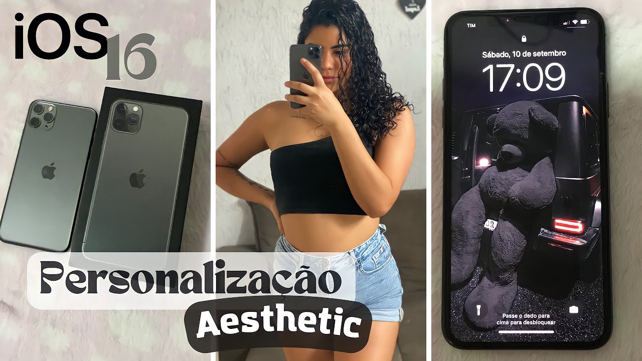 Organização aesthetic BLACK + Limpeza | IOS 16 ✨🤌🏼