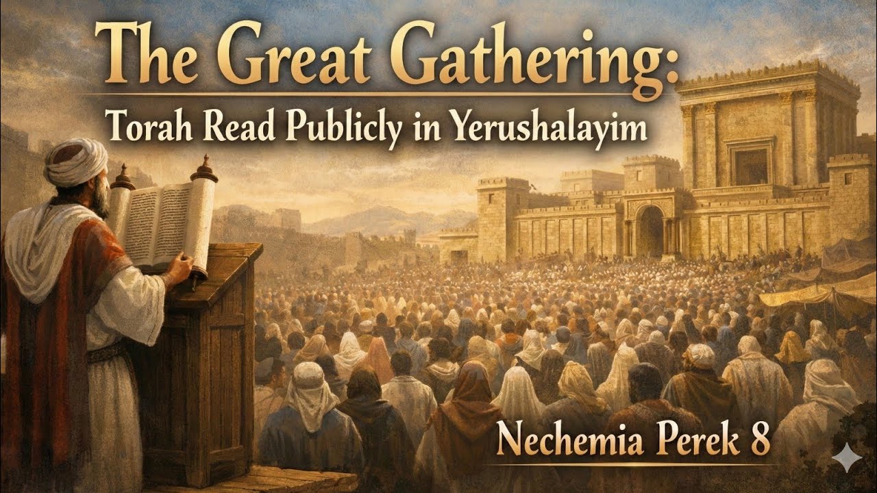 Nach Yomi by R' Yehuda Miller| Nechemia Perek 8 | Great Gathering: Public Torah Read in Yerushalayim