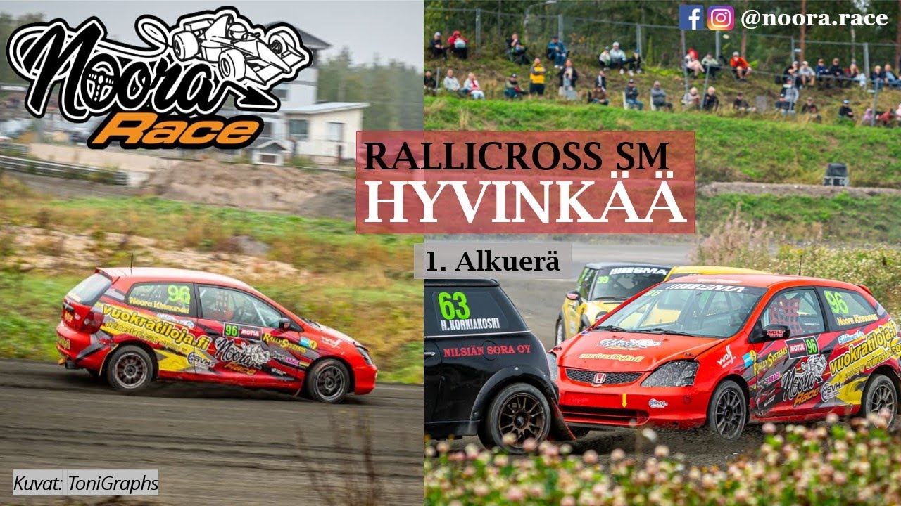 1. Alkuerä (Rallicross SM Hyvinkää) Incar 6.9.2025 Noora Kinnunen, Honda Civic V1600