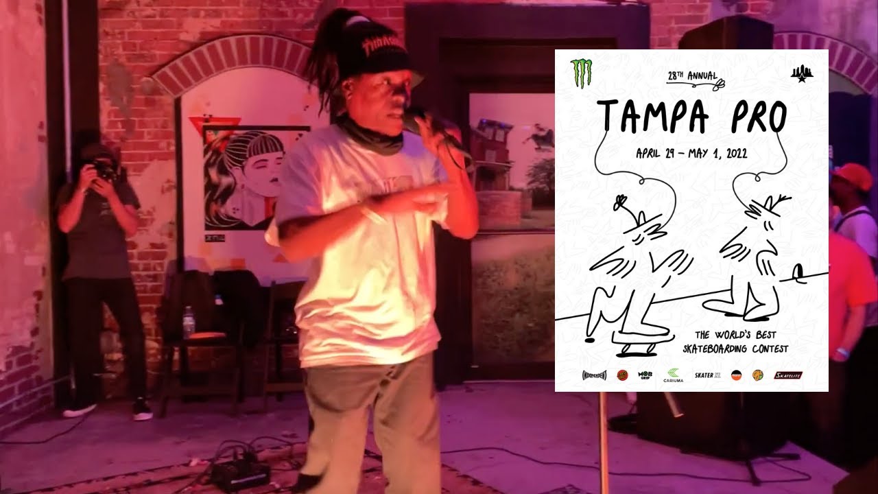 PRO SKATER RON ALLEN MC INTELLIGENCE PERFORMS AT TAMPA PRO 2022