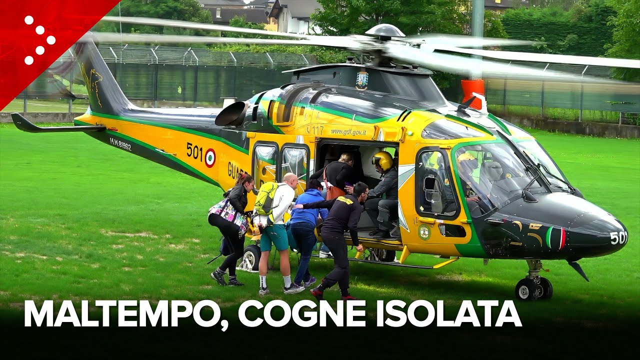 Cogne isolata dopo l'ondata di maltempo sulla Valle d'Aosta: evacuazioni in corso con gli elicotteri
