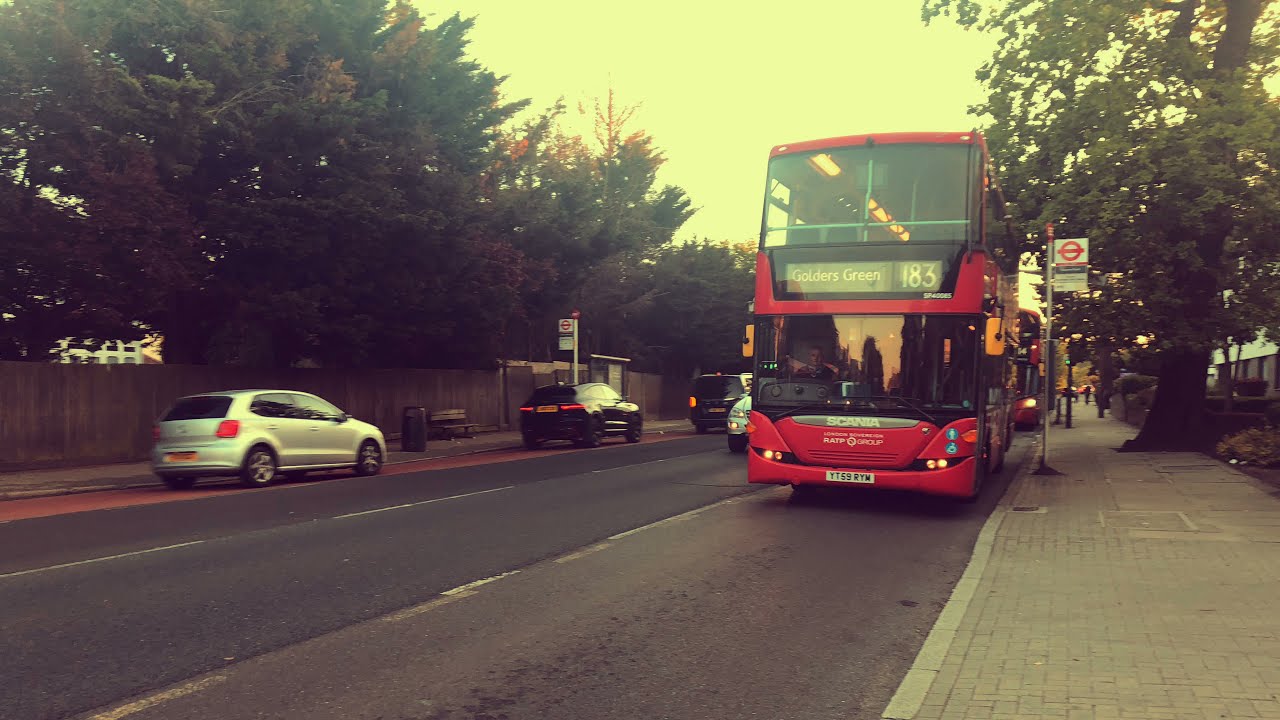 Journey On London Bus Route 183 - SP40085 (YT59RYM) Scania Omnicity | London Sovereign