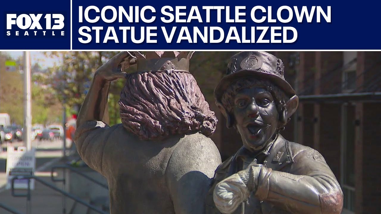 Iconic Seattle clown statue vandalized | FOX 13 Seattle