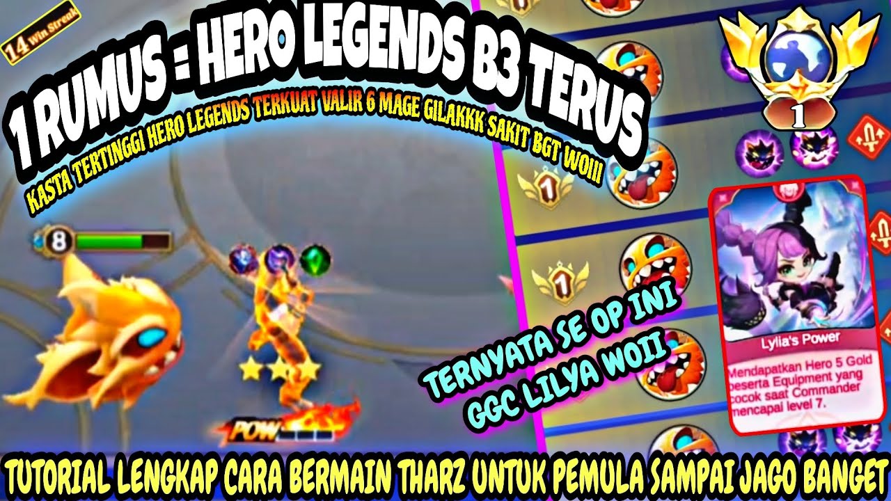 1 RUMUS = HERO LEGENDS JADI TERUS !! TUTORIAL CARA BERMAIN THARZ UNTUK PEMULA SAMPAI JAGO - MCGG