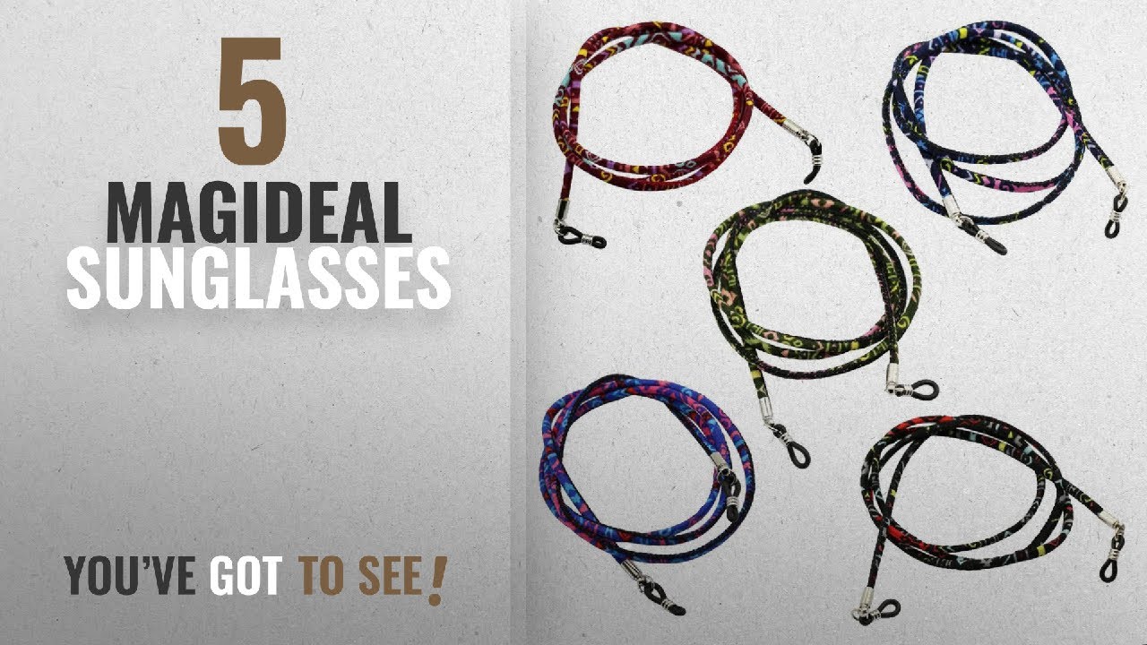 Top 10 Magideal Sunglasses [2018]: MagiDeal 5pcs Mixed Color Ethnic Sunglasses Neck Cord Eyeglasses