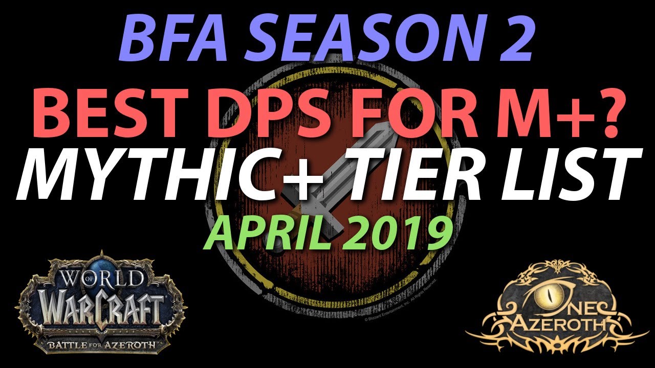 Mythic+ Tier List - Ranking DPS in Dungeons - BFA Patch 8.1 Season 2