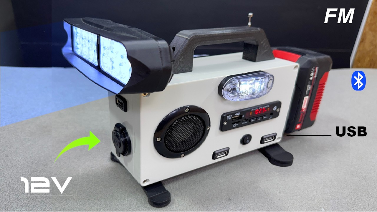 Kit de emergencia Casero 🔋 Con Foco Ultra Potente, Radio FM / USB de Carga R&aacute;pida