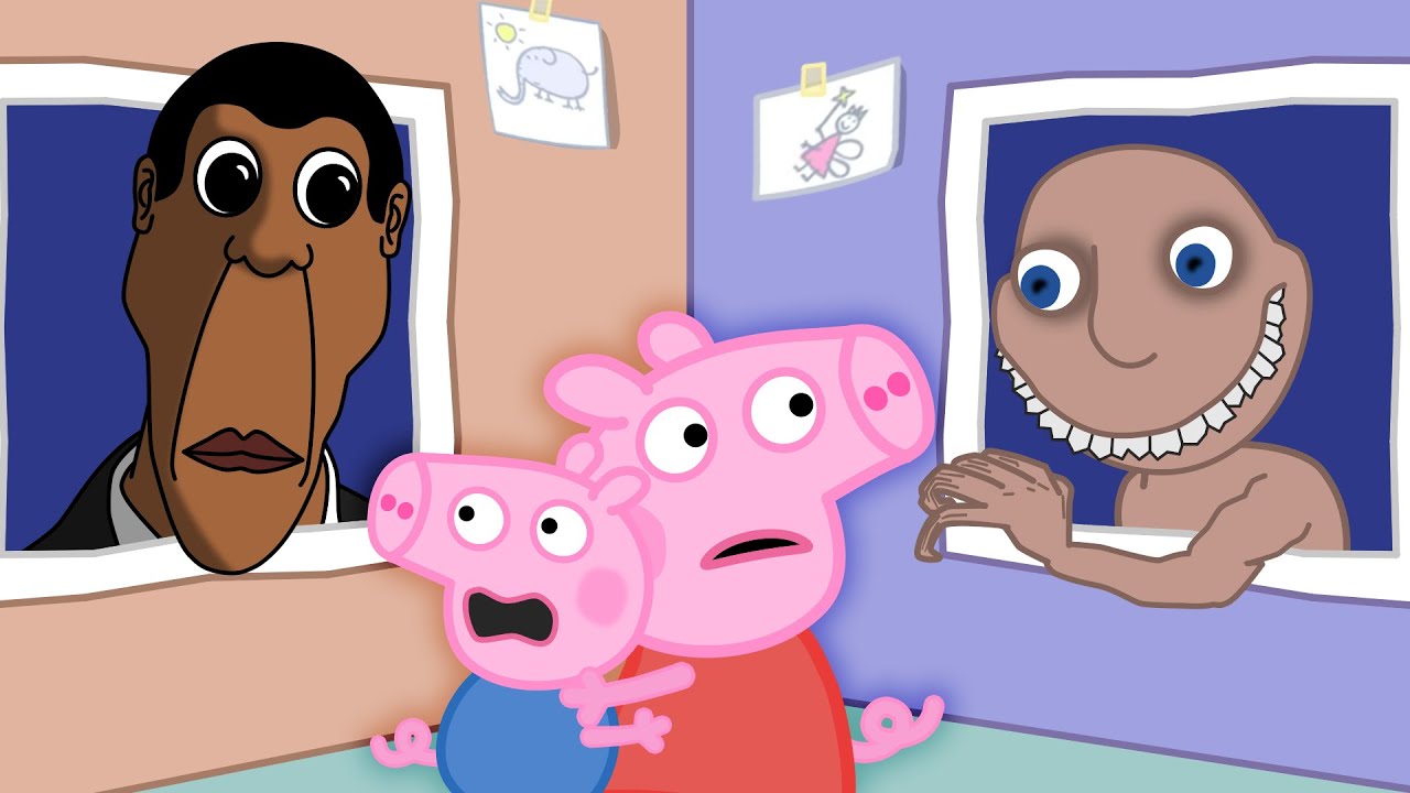 Peppa Pig Escape From The Man from The Window And Granny in Peppa Episodes