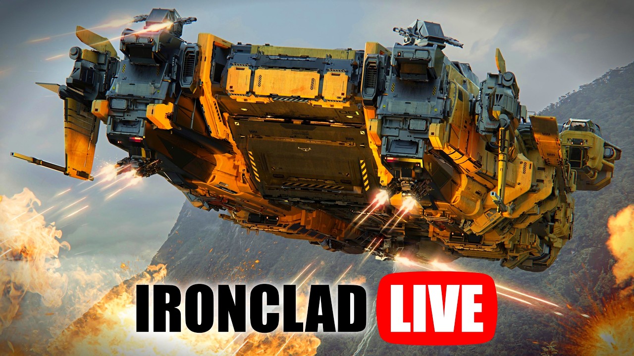 Ironclad First Flight in Star Citizen 4.8 ptu #live #gameplay !discord !tobii !pimax