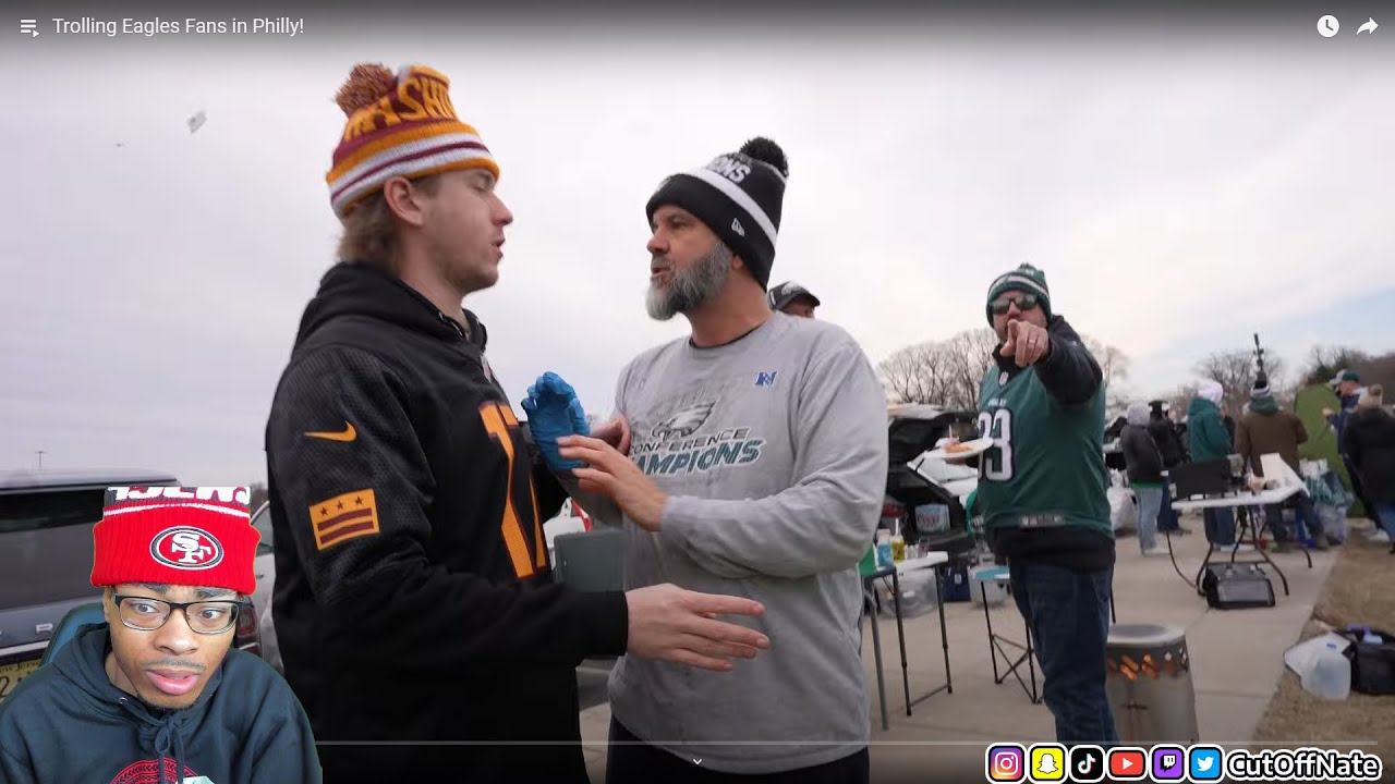 CutOffNate Reacts To Trolling Eagles Fans in Philly!