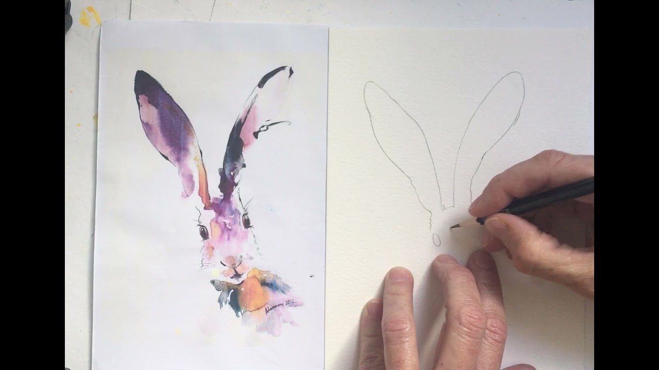 Hase Aquarell frei
