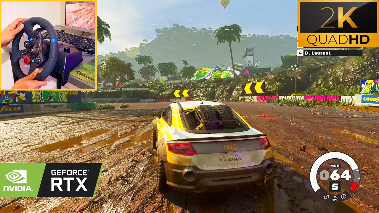 Dirt 5 Logitech G29 Steering Wheel Gameplay | Nvidia RTX 3060 ti