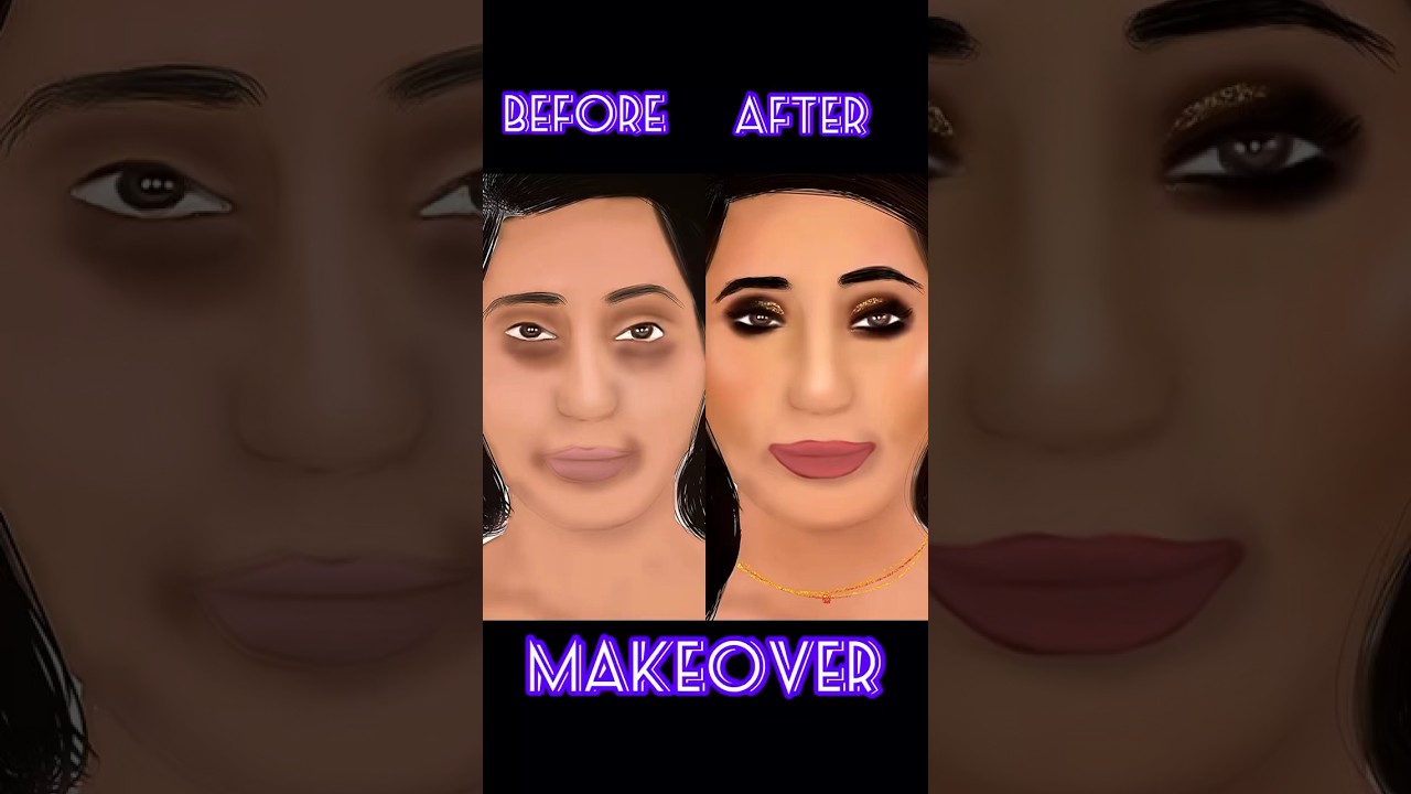 BEFORE & AFTER MAKEOVER #makeuptutorial #weddingmakeup #asmrmakeup #indianweddings #browngirl
