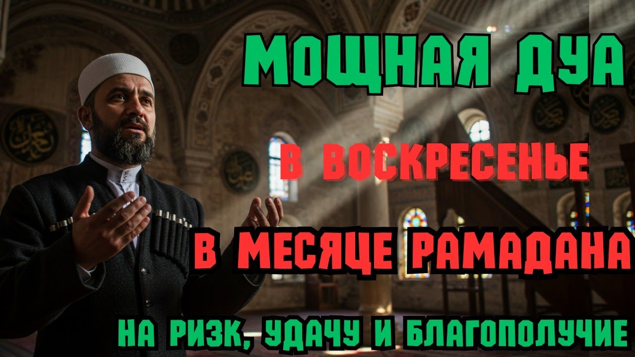Мощная Дуа в Воскресенье в Месяце Рамадан 🌙 На Ризк, Удачу и Благополучие