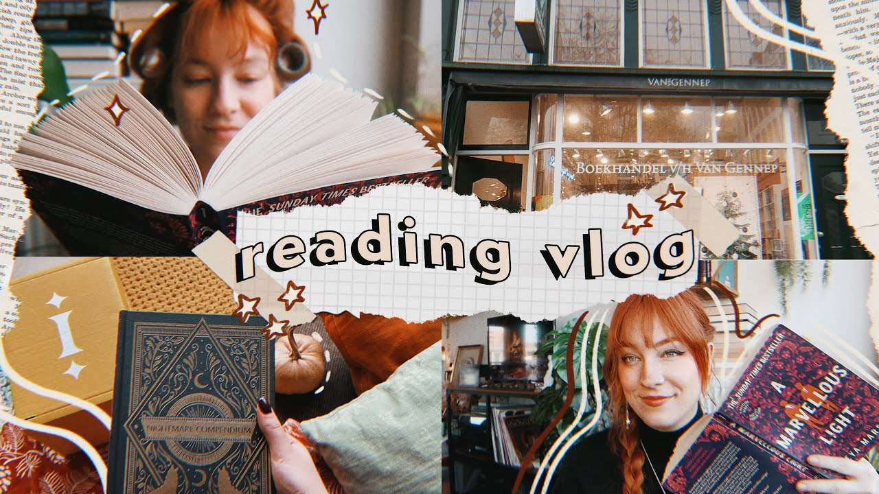 cozy reading vlog 🍄🌲 unboxing, bookshopping & lots of fantasy reads