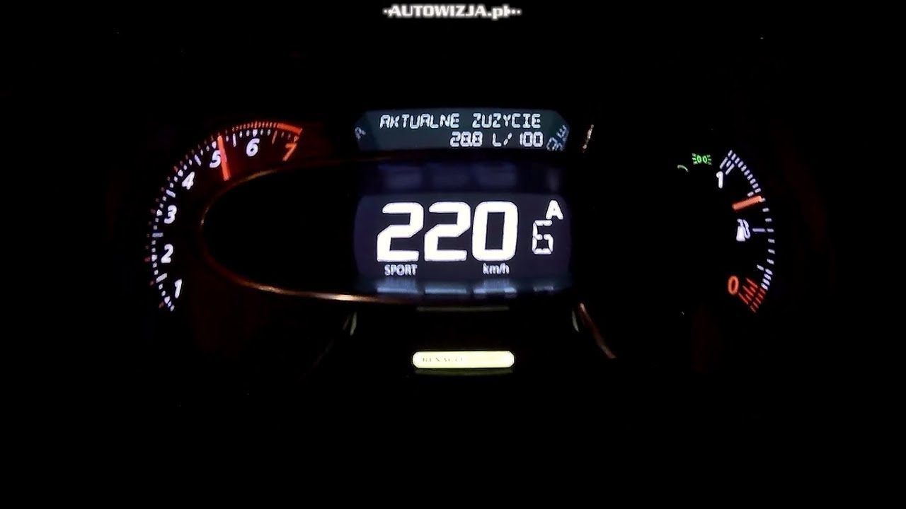 Renault Clio R.S. 220 EDC Trophy acceleration 0-100 km/h, 0-200 km/h, 0-400 m, racelogic
