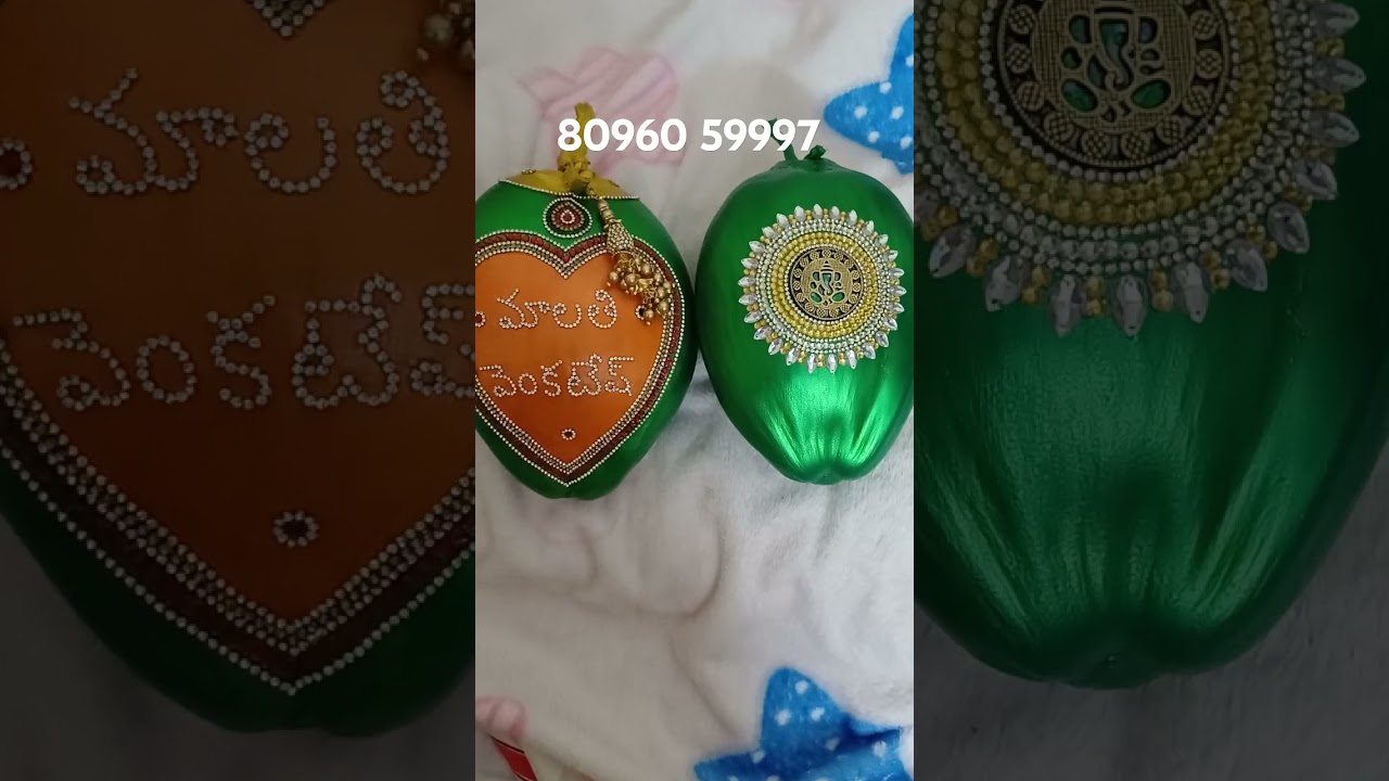 wedding coconut # decorated coconut for marriage #kobbari bondam
