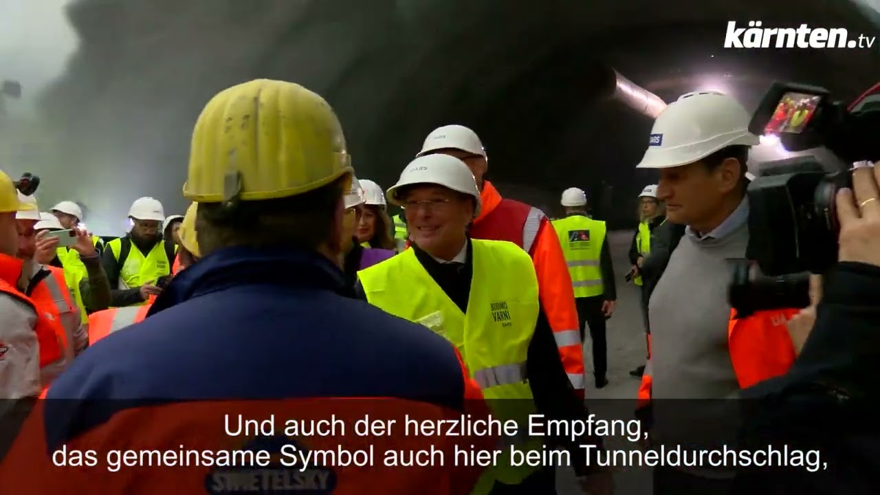 Karawankentunnel-Durchschlag auf Slowenischer Seite