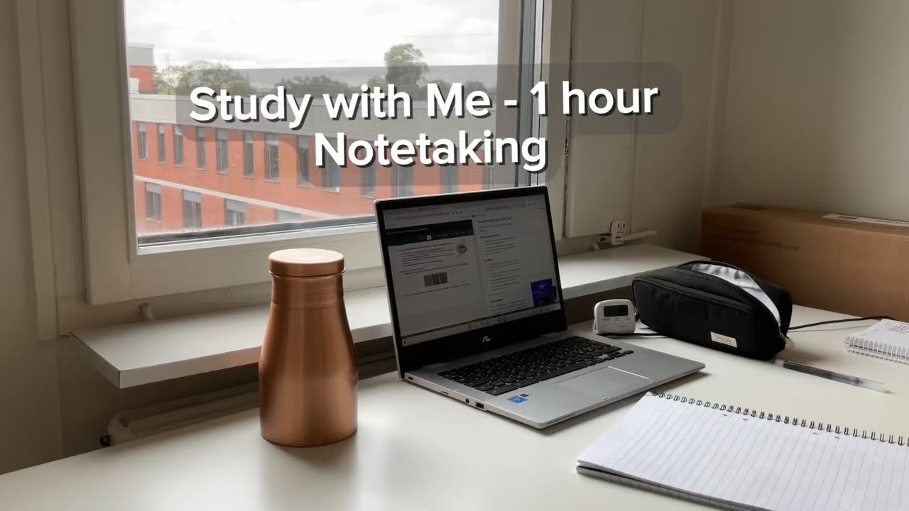 Study With Me 1 Hour | Morning Session | Autumn | No Music | Notetaking 📝📚🍂