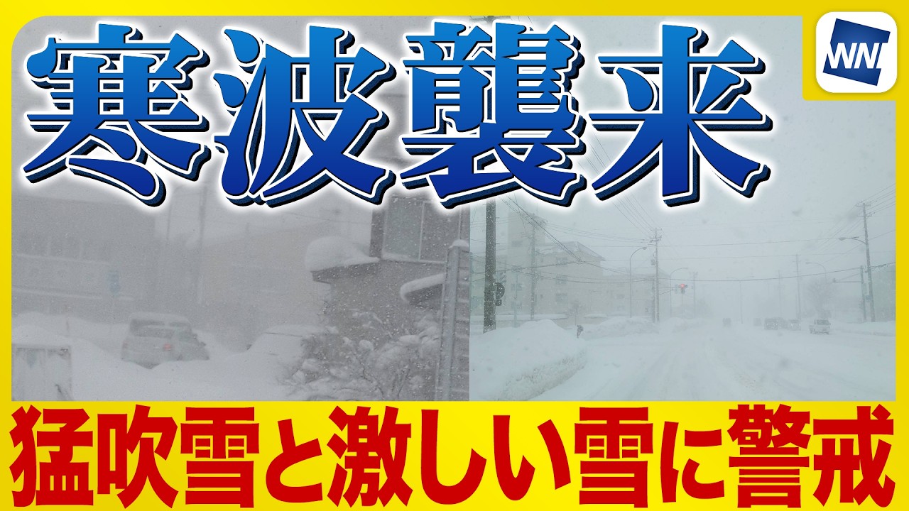 【猛吹雪／激しい雪に警戒】北日本で吹雪の報告相次ぐ 新千歳空港にも影響か