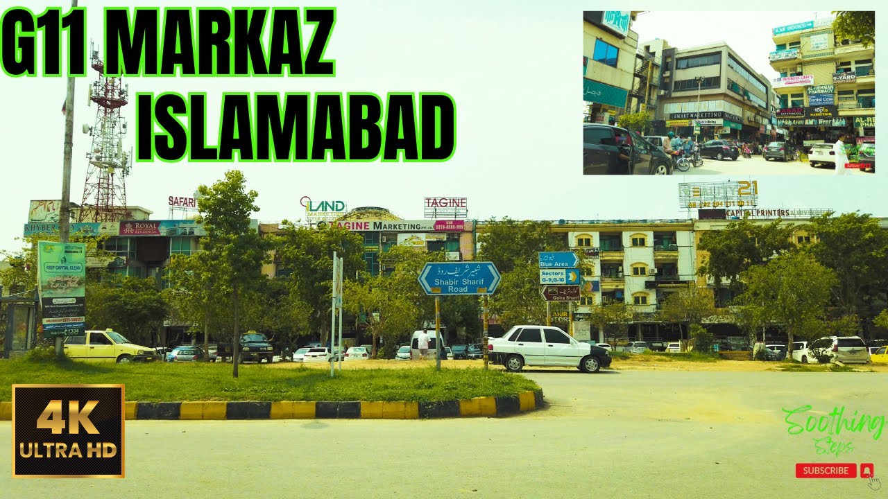 🇵🇰 Islamabad Sector G-11 | 4K | Walking Tour | Pakistan | SoothingSteps