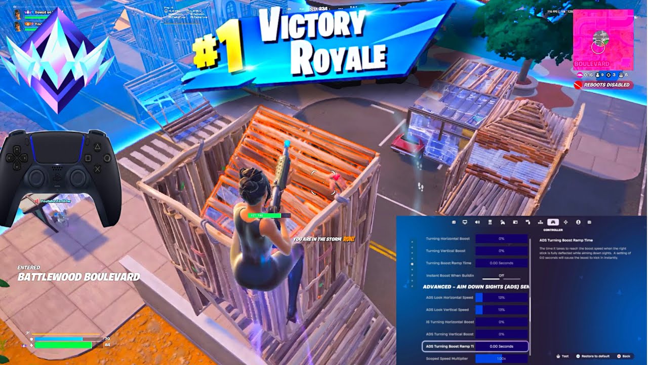 *NEW* Best Controller Settings + Sensitivity For Fortnite Chapter 7! (PS4/PS5/XBOX/PC)