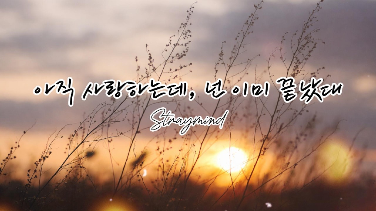 아직 사랑하는데 넌 이미 끝났대 - straymind