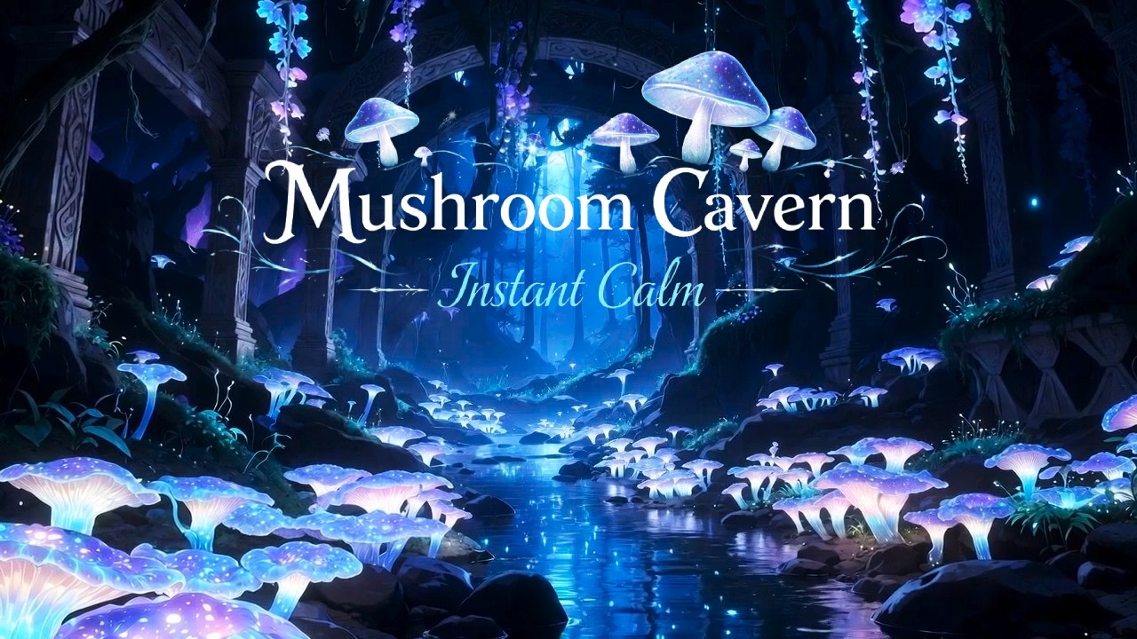 Mushroom Cavern Ambience 🍄 Relaxing Piano & Pads for Focus, Reading & Deep Calm
