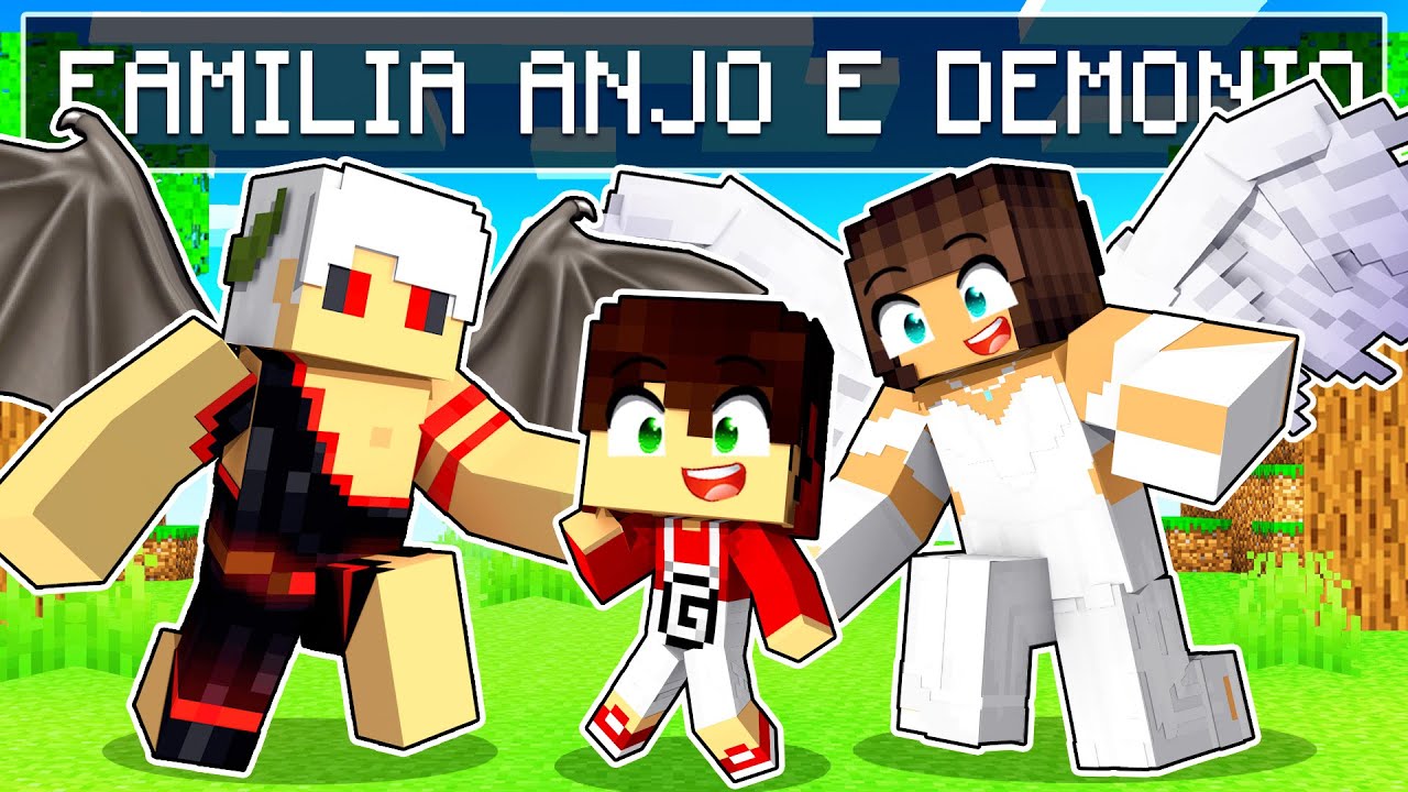Fui ADOTADO por uma DEUSA e um ANJO do MAL no Minecraft