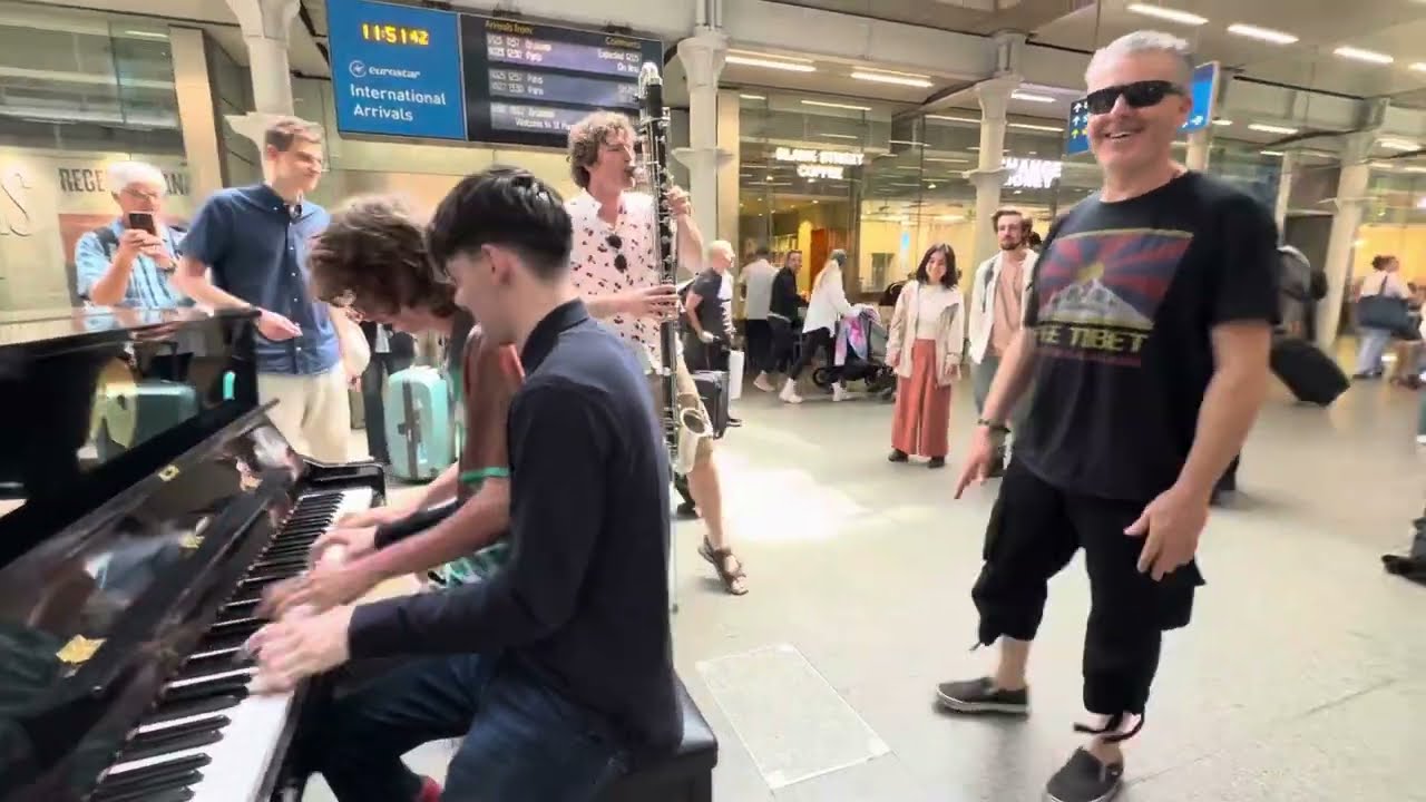 Five White Boys Cause Joy At The Public Piano