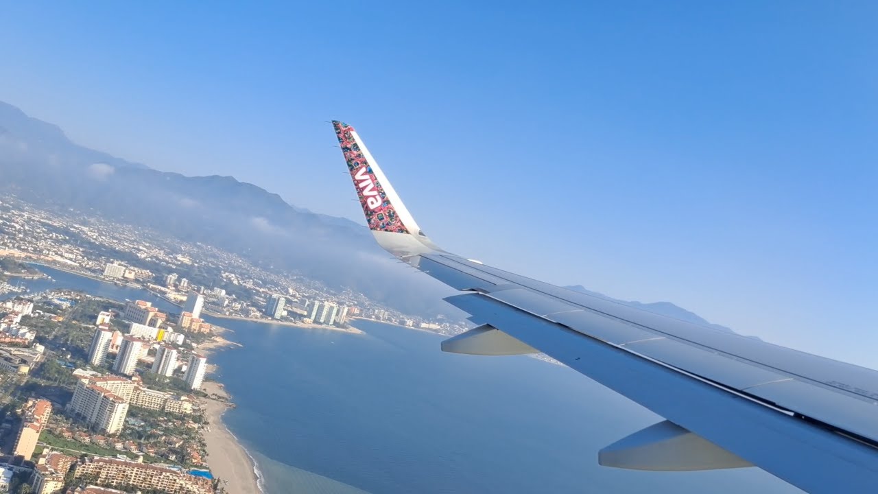 Viva Aerobus A320neo Pushback, Taxi, Backtrack, and Takeoff from Puerto Vallarta(PVR)