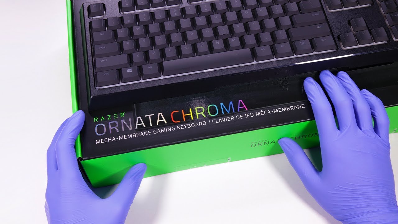 Razer Ornata Chroma keyboard Unboxing - ASMR