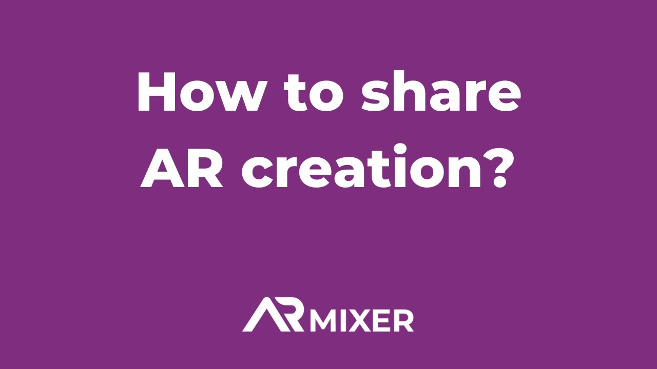 How to share AR creation? | Augmented reality with ARmixer app
