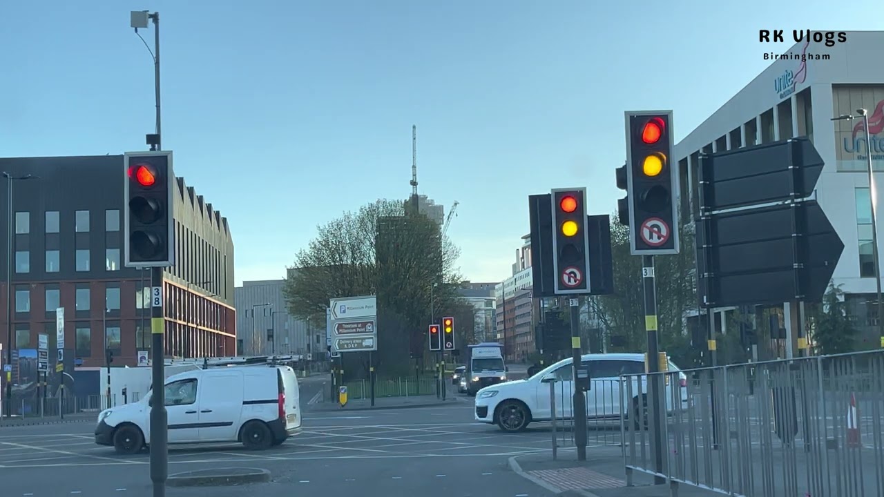 Driving around washwood Heath to City centre new street station Birmingham England 4K