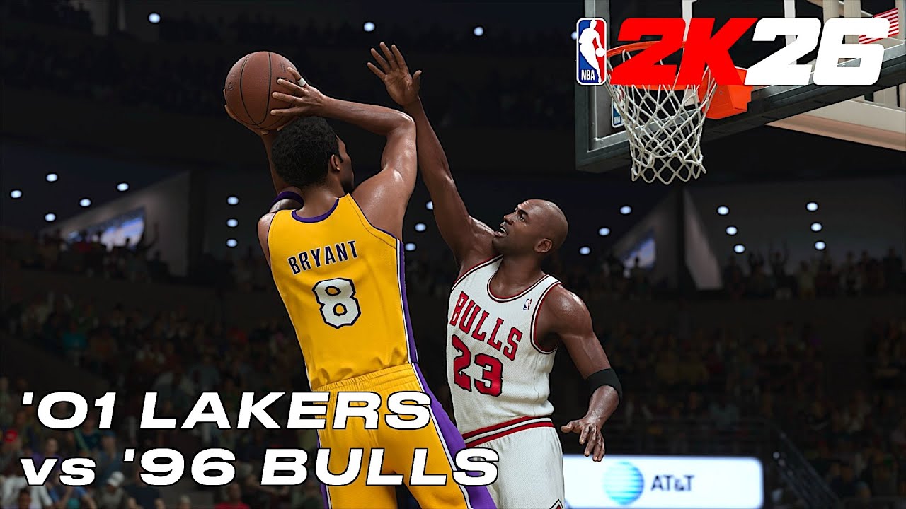 ОФИЦИАЛЬНЫЙ ПОЛНЫЙ ГЕЙМПЛЕЙ NBA 2K26 — «ЛЕЙКЕРС» 2001 г. против «БУЛЛЗ» 1996 г. — Коби Брайант пр...