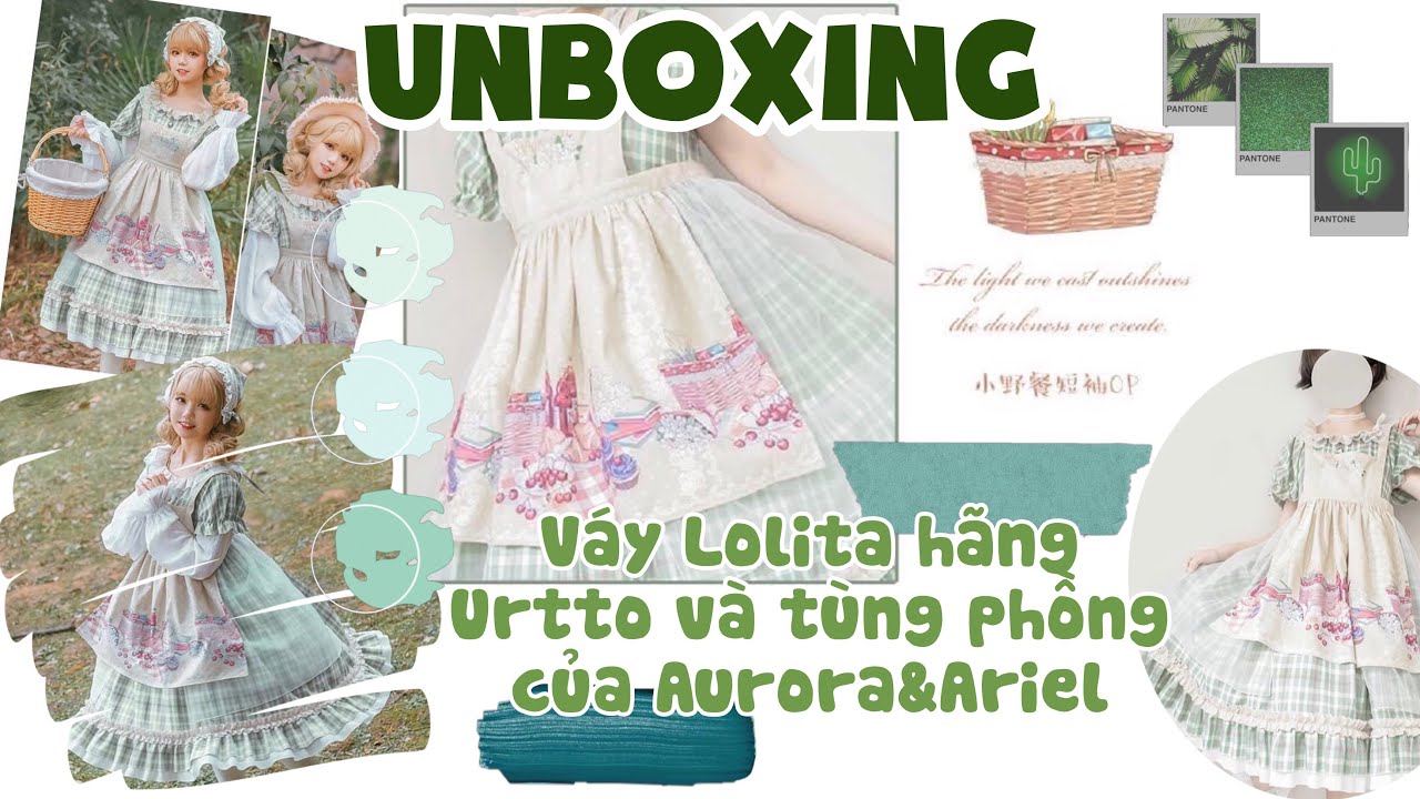 [UNBOXING] Váy Lolita hãng Urtto và tùng phồng của Aurora&Ariel (AA) | Lolita giá học sinh