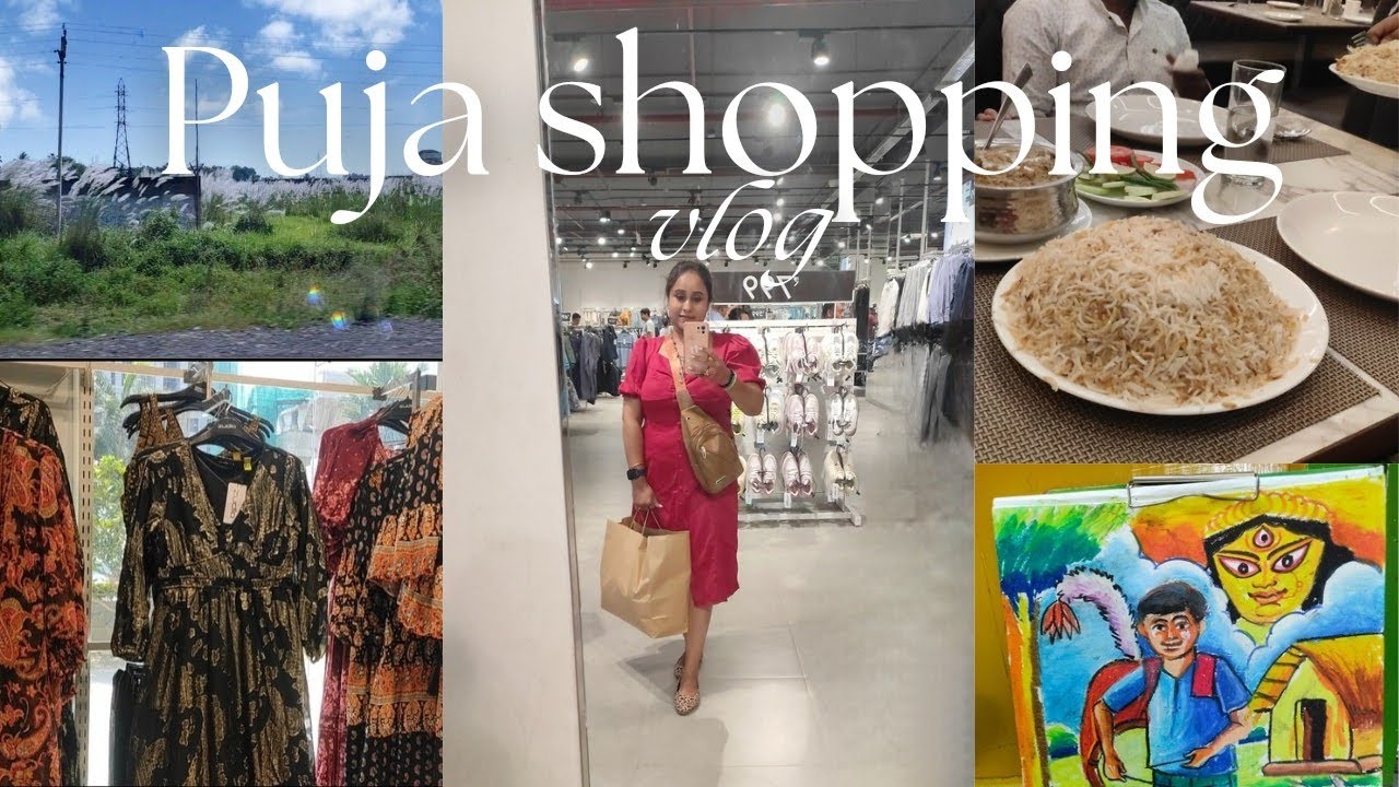 দুর্গা পূজার কেনাকাটা||কলকাতার best বিরিয়ানি||Durga puja shopping vlog