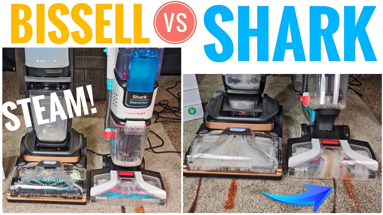Сравнение средств для чистки ковров Bissell HrdroSteam и Shark StainSriker