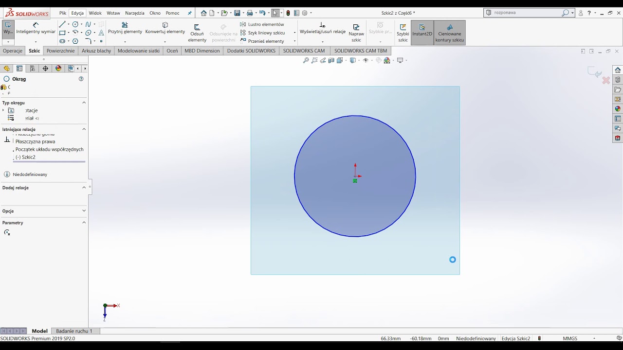 SOLIDWORKS #5 Szkicownik cz. 1