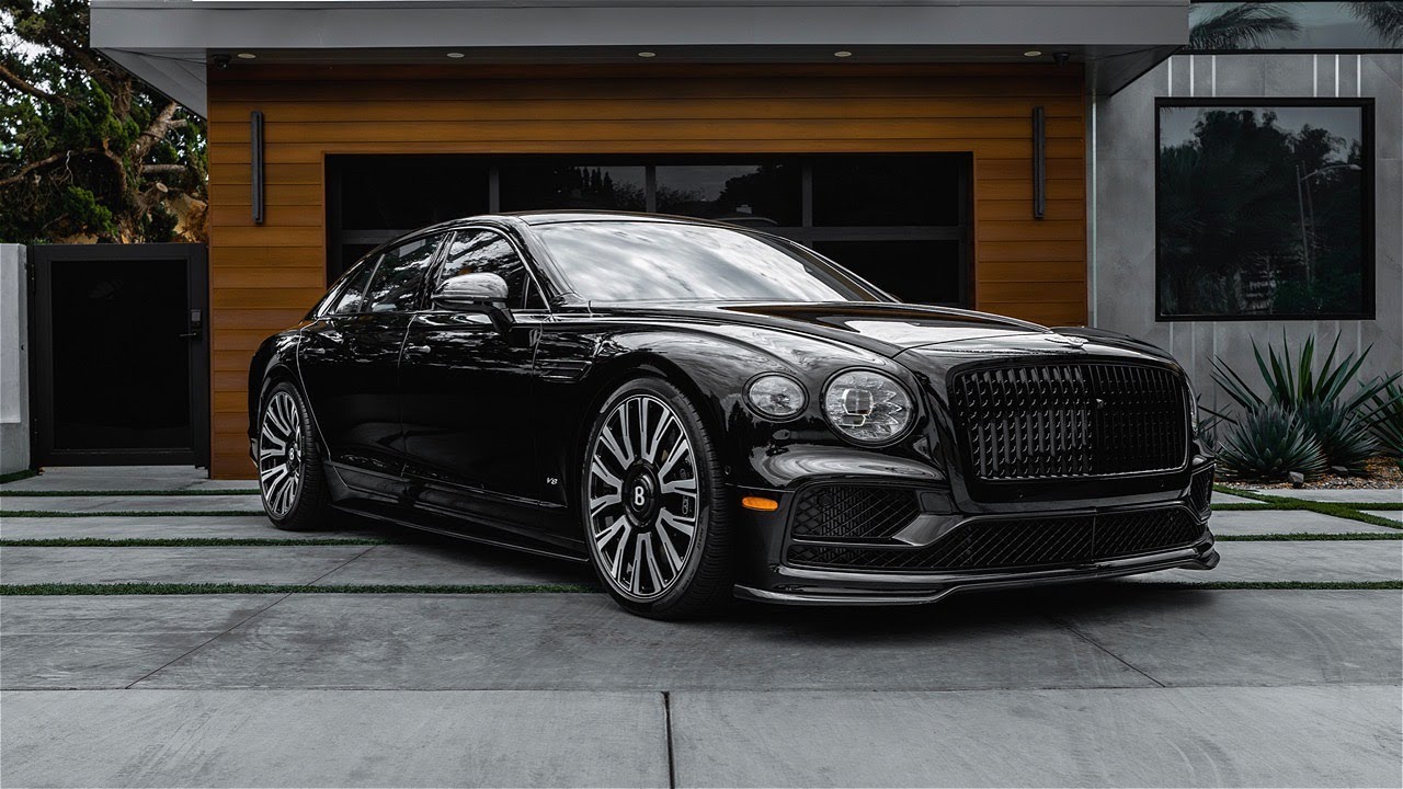Sexy Bentley Flying Spur w/ a Baseball Glove Interior Color, Lowered On 22