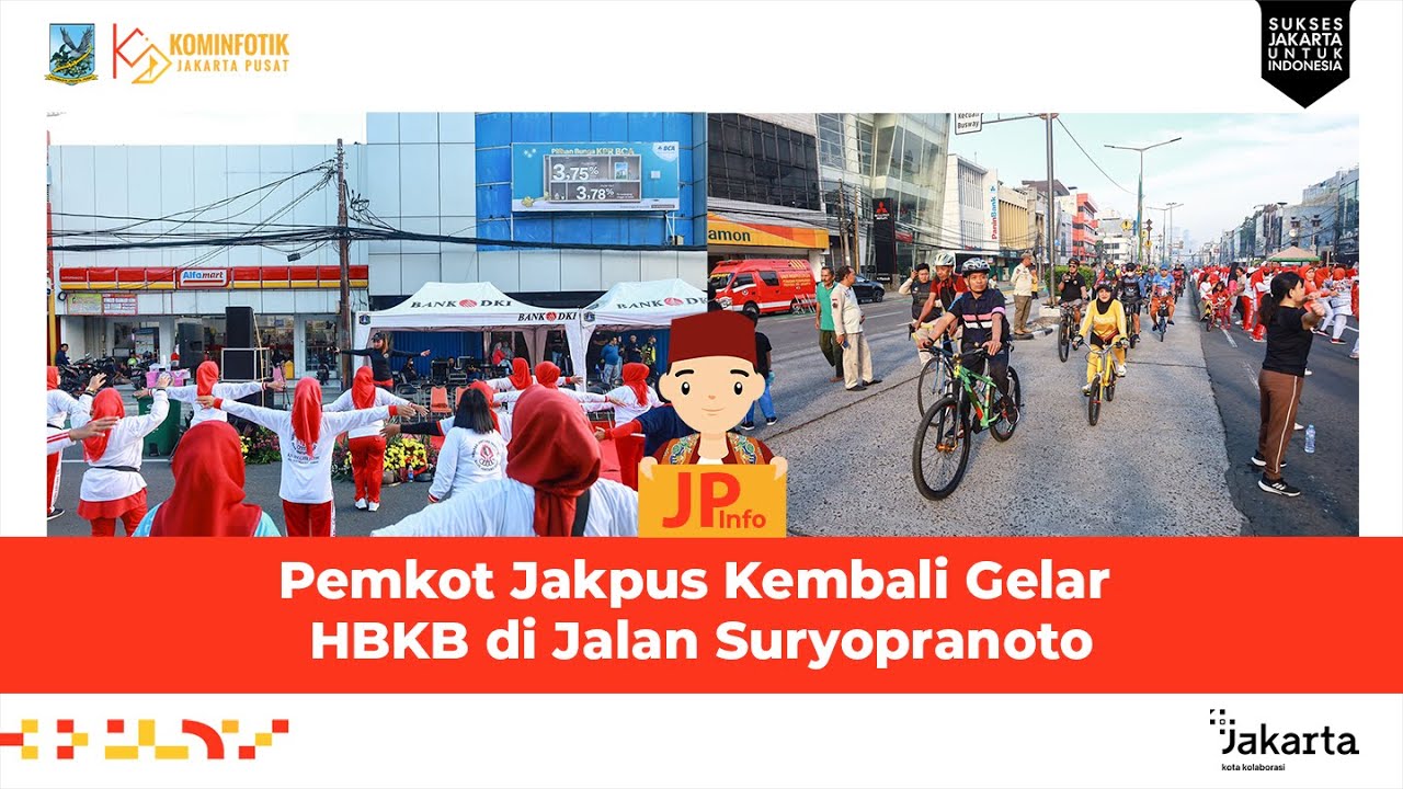 Pemkot Jakpus Kembali Gelar HBKB di Jalan Suryopranoto