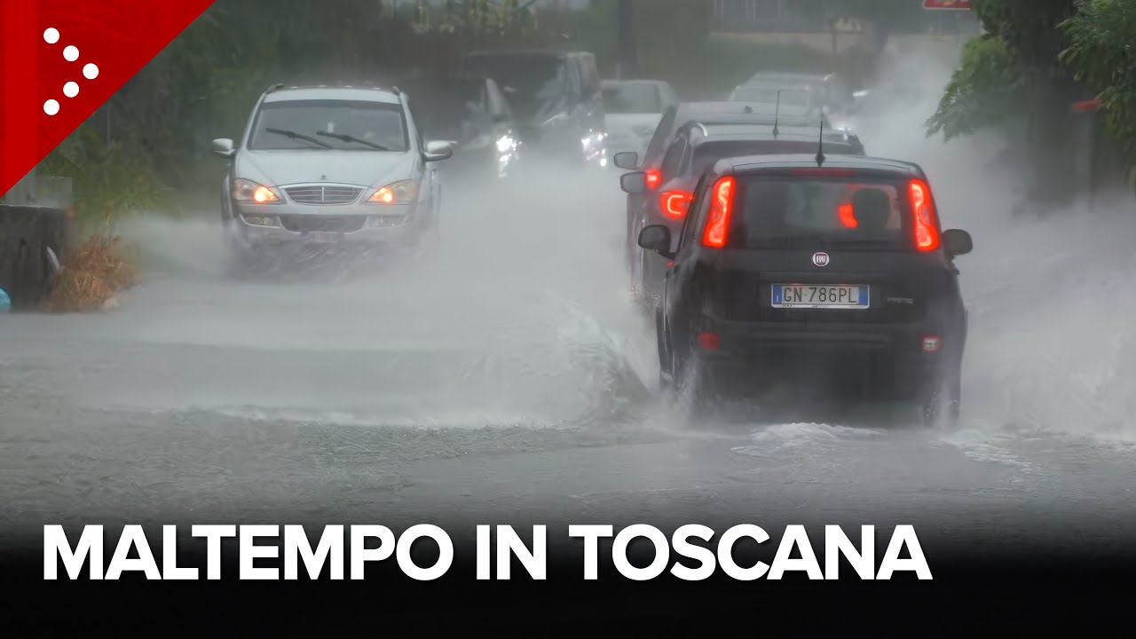 Forte maltempo sulla Toscana, allagamenti a Forte dei Marmi, Marina di Pisa e Campi Bisenzio