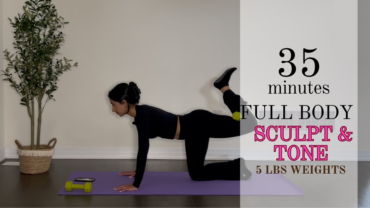 35 Min Sculpt & Tone | Full Body Light Weights Workout | Lean & Defined | Intermediate Burn